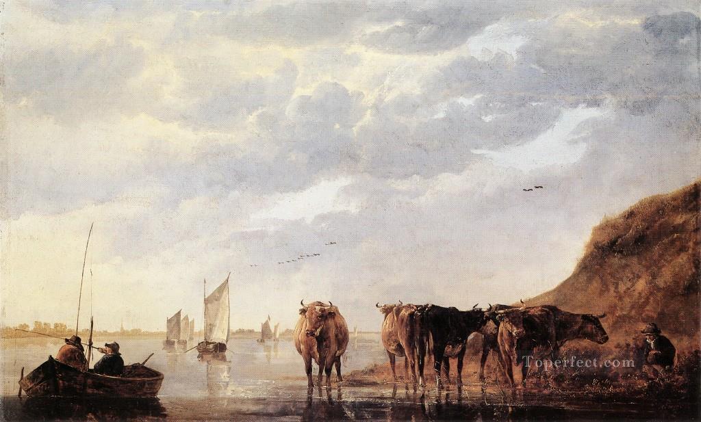 田舎の牧畜画家 アルバート・カイプ油絵